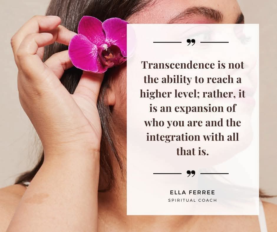 transcendence is not elevation but integration